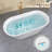 63" X 30" Acrylic Freestanding Slip Soaking Bathtub with Center Drain in White