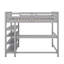 Lit mezzanine double avec tablettes et bureau-432229444