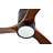 52 In. Indoor Flush Mount Matte Black Ceiling Fan With 3 Solid Wood Blades (Dark Walnut), 6-Speed Remote Control & 3CCT LED Light