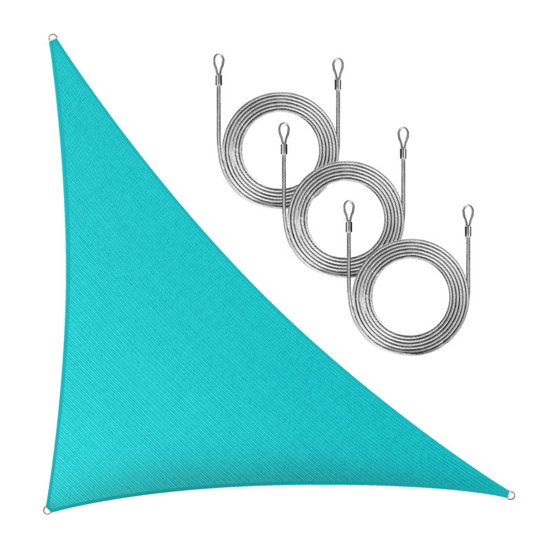 Voile d'ombrage en triangle Amgo, 18 pi x 18 pi x 25,5 pi, Sarcelle