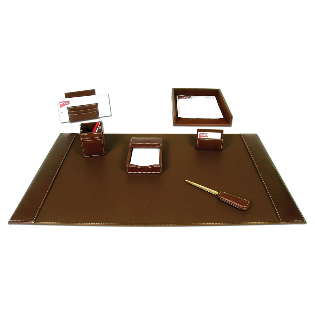 Leather Desk Organizer Set Dacasso