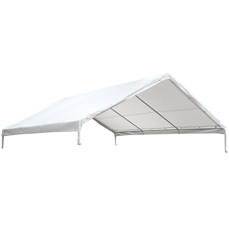 Universal Replacement Drawstring Roof Cover, White, 2"H x 216" W x 240"D