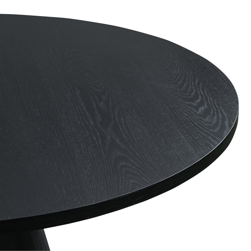 Table de salle à manger Trexm, 30.25" H x 46.5" L x 46.5" W, Noir
