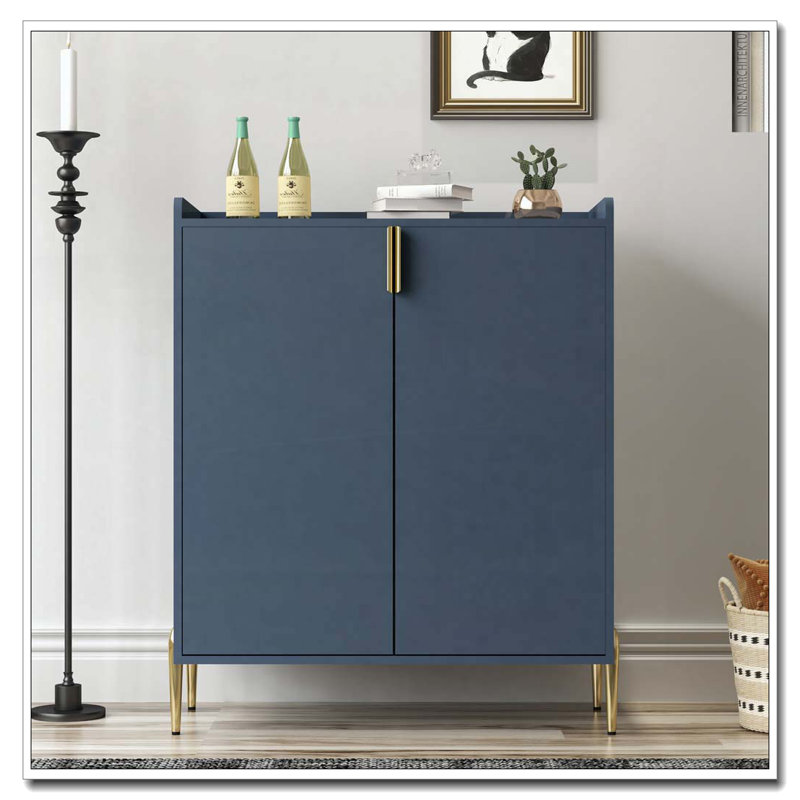 Armoire en bois 2 portes, Marine