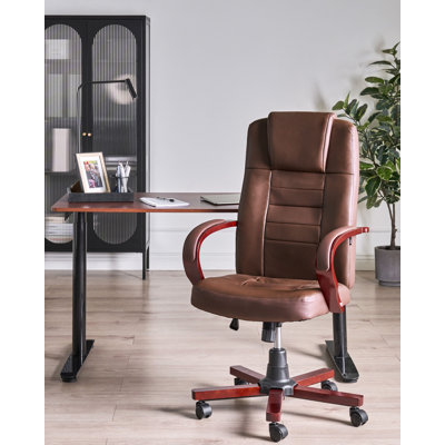 Leather Office Chair with Headrest