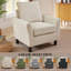 Ensemble de canapés en velours côtelé 4 pièces, canapé modulaire en L avec repose-pieds, causeuse et fauteuil simple-1441700289