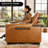85'' Faux Leather Square Arm Sofa-1113118759