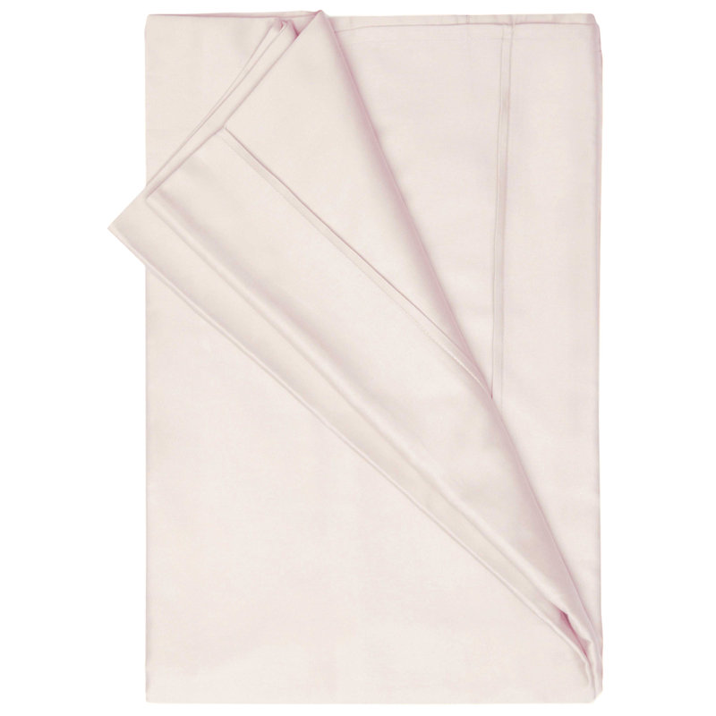 Plain Dye 200 TC Egyptian-Quality Cotton Percale Flat Sheet, Kingsize (5'), Powder Pink