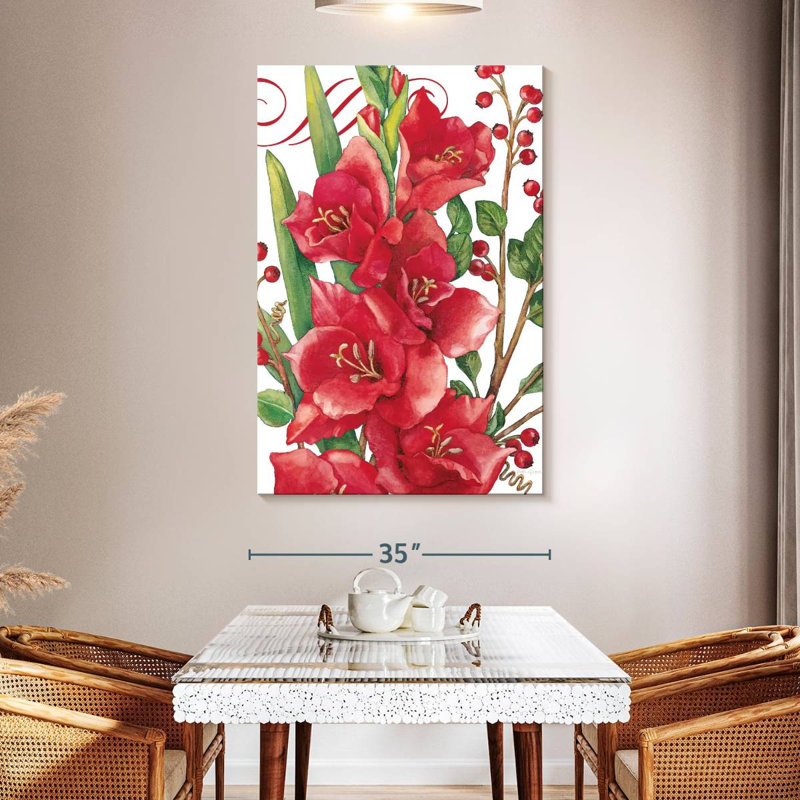 Harnek Flowers And Berries Gladiolas, 51" H x 34" W