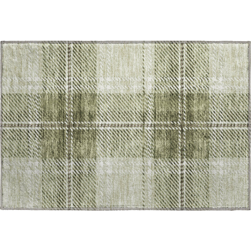 Premium Machine Washable Prisco Aloe Rug, Rectangle 1'8" x 2'6"