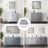 Distressed Grey Bath Vanity 30 In. W X 22 In. D, With Carrara Marble Top