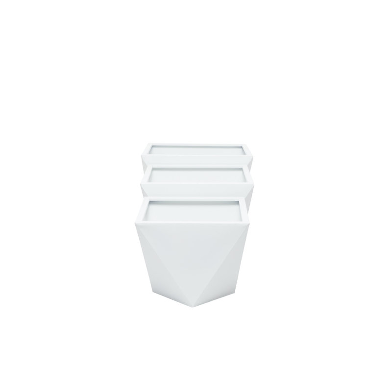 Esma Metal Planter, White