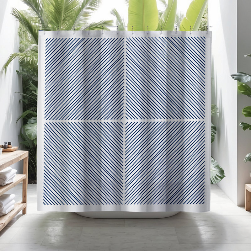 Rideau de douche Coco, Bleu marine