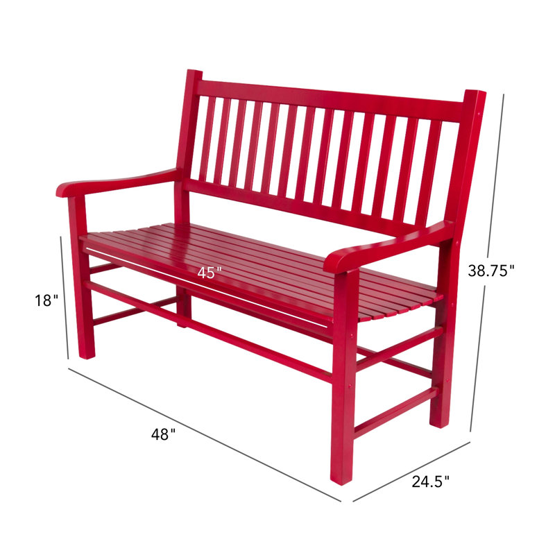Banc d'extérieur Almah, Rouge