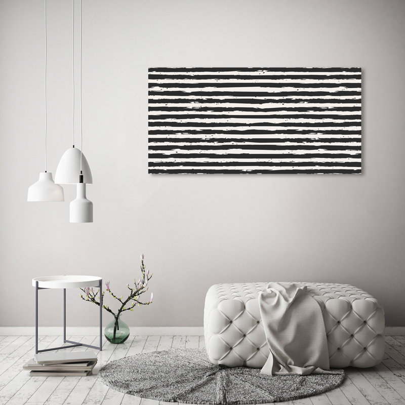 Black And White Stripes - Wrapped Canvas Print
