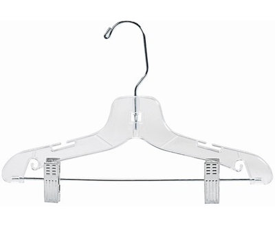 Cintre pour enfant en plastique avec pinces pour jupe / pantalons
