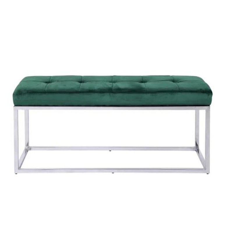 Grado Velvet Upholstered Bench, Green