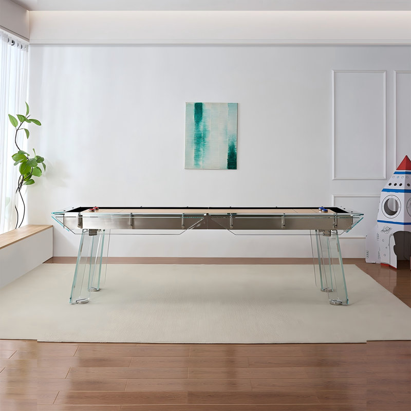 Table de jeu de palets en verre trempé 9 pi