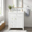 Meuble-lavabo de salle de bain avec porte à fermeture en douceur, plusieurs tiroirs et lavabo en céramique-1417779691