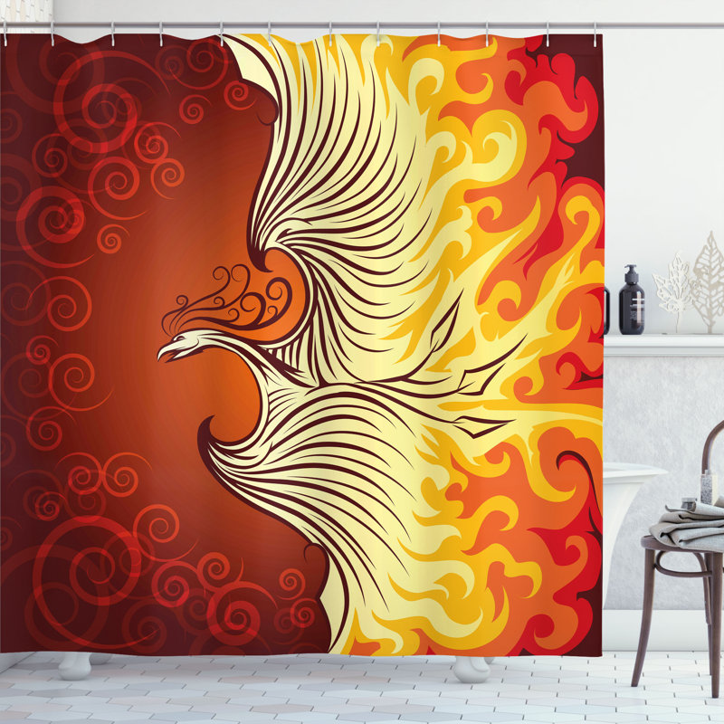 Shower Curtain with Hooks Included, 70"H x 69"W