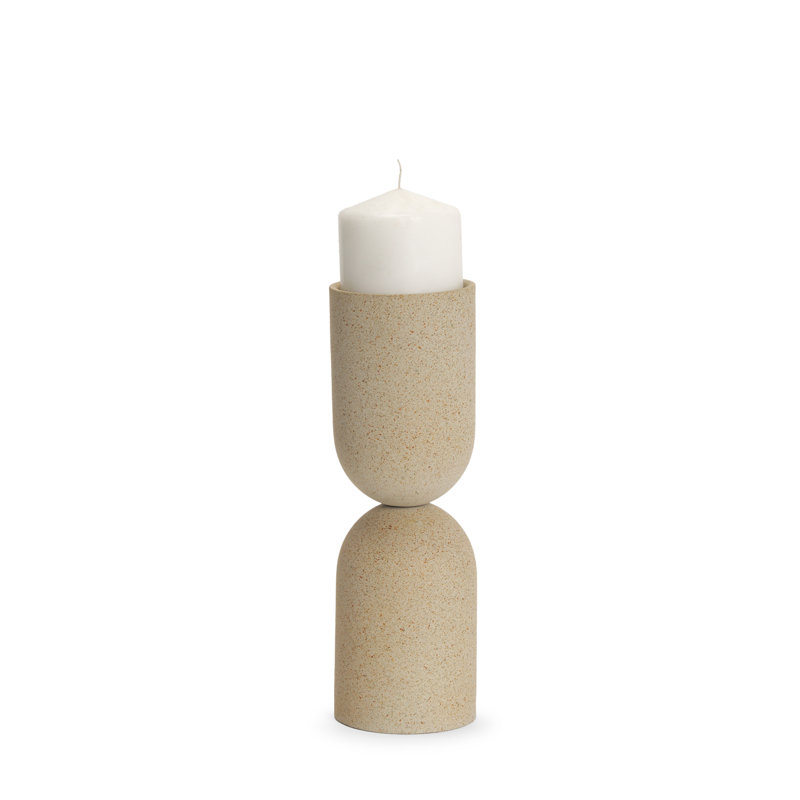 Porte-bougie en métal texturé Sorcha, H 11 po x l 3,5 po x P 3,5 po