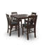 Ensemble de table de salle à manger à hauteur de comptoir 5 pièces Noxx, bois brun, similicuir