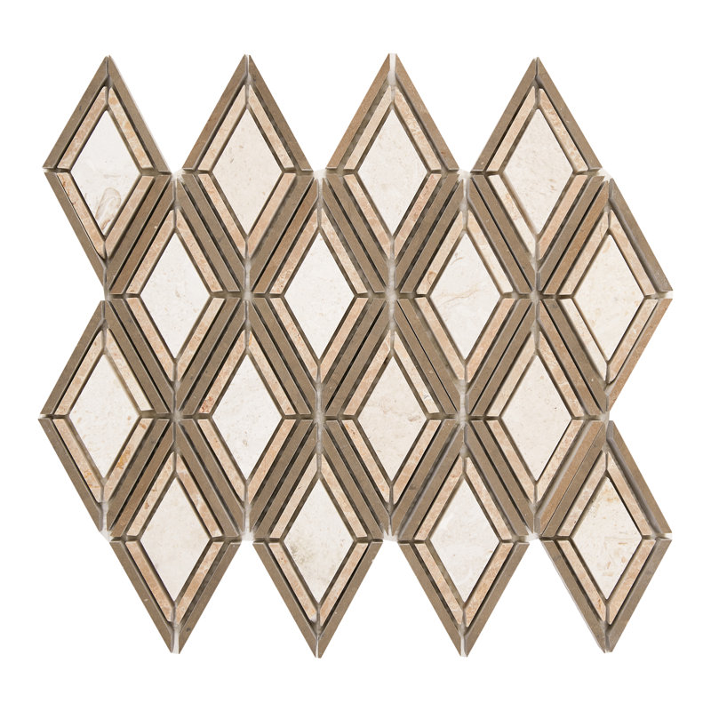 Daltile Decorative Accents 11 x 12 Argyle Mosaic Tile (10 PC Per Carton) (6.90 SQFT Per Carton)