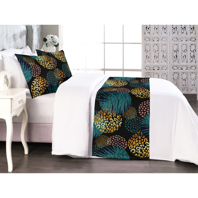 Ensemble de chemin de lit Ambesonne Tropical Boho, Très grand lit