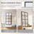 Modern Window Mirror, Glass and Metal Window Pane Inspired Wall Mirror, Aluminum Frame Full Length Mirror-607085579