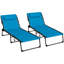 Ensemble de chaise longue pliante Outsunny avec dossier inclinable à 5 niveaux-122099192