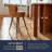 Anneli 24'' Swivel Counter Height Bar Stools Set of 2, Brown Counter Stools with Backs and Wood Legs for Kitchen Island-884832578-884832579-916282940