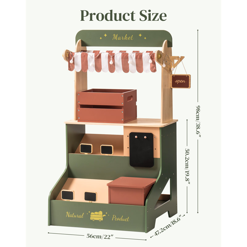 Ensemble de jeu d'épicerie en bois