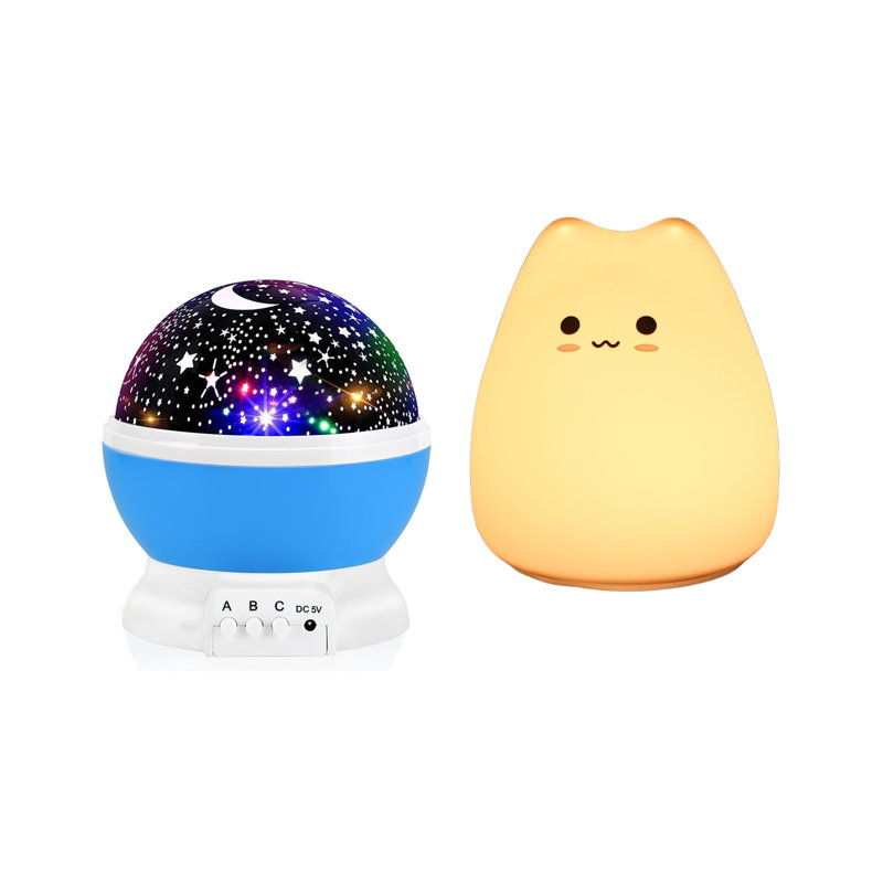 Projecteur d'étoiles veilleuse à 360 degrés et lumières tactiles pour chat portables