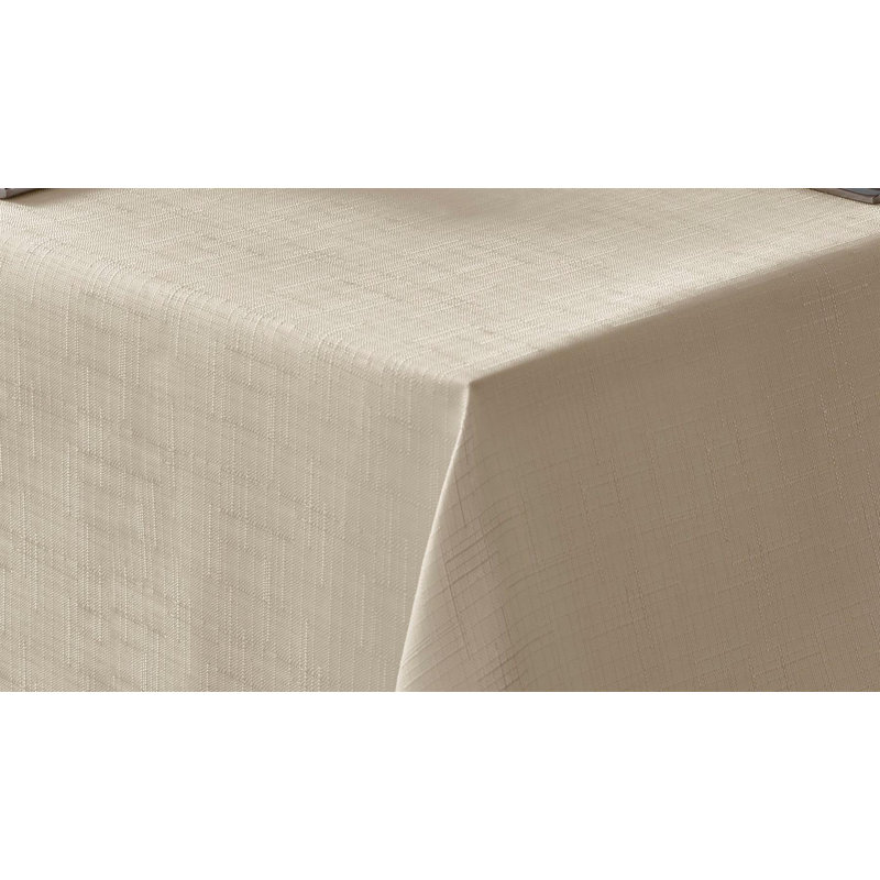 Bourland Plain Linen Look Tablecloth, 150cm W x 230cm D, White
