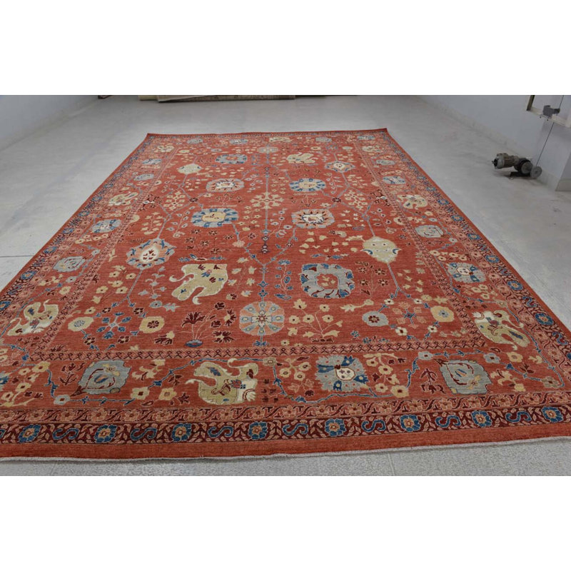 Transitional One-of-a-Kind Rectangle 9'10" X 14'2" Hand Knotted Area Rug