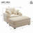 Upholstered Chair with Ottoman,Cupholders,Detachable Cushions Deep Seat-599518736
