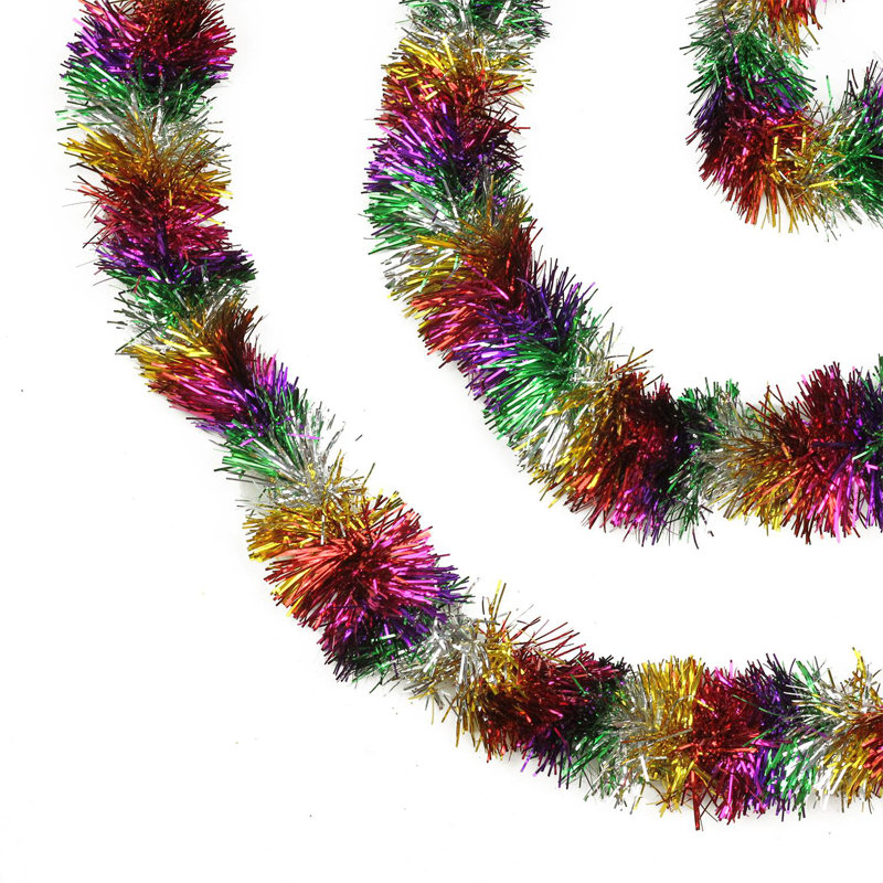 Guirlande de Noël arc-en-ciel artificielle 50 'x 3 "