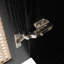 Meuble-lavabo compact en bambou noir de style compact pour les petites salles de bain