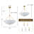 4-Light Alabaster Glass Chandelier