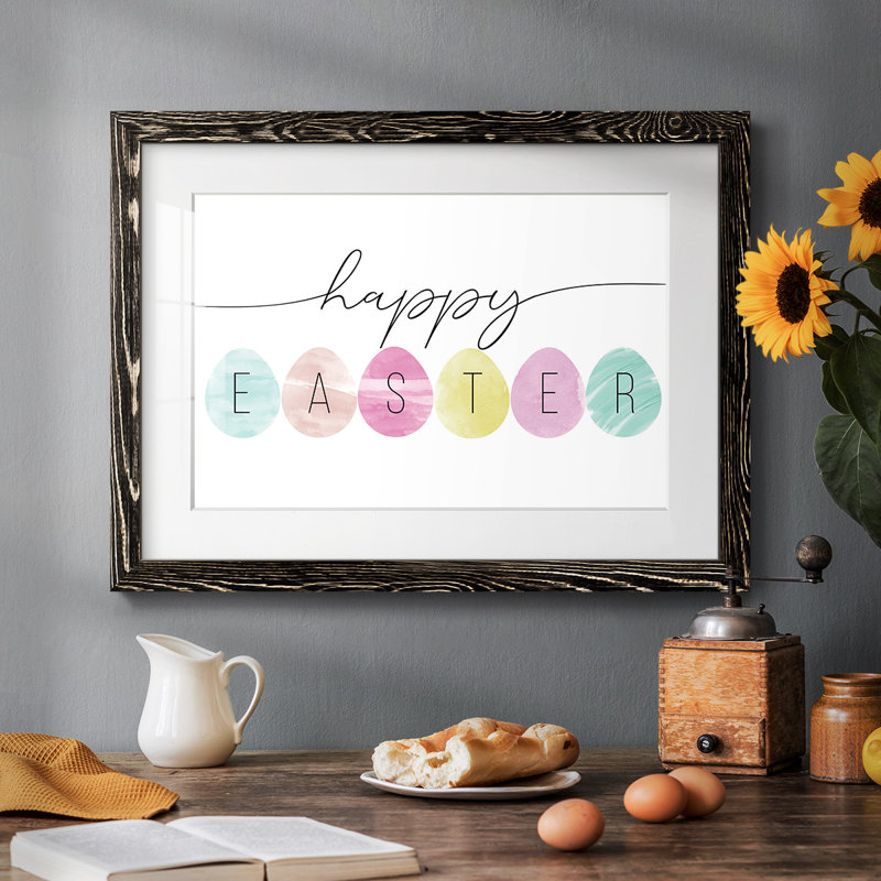 Happy Easter, H 22 po x l 32 po x P 1,5 po, Noir