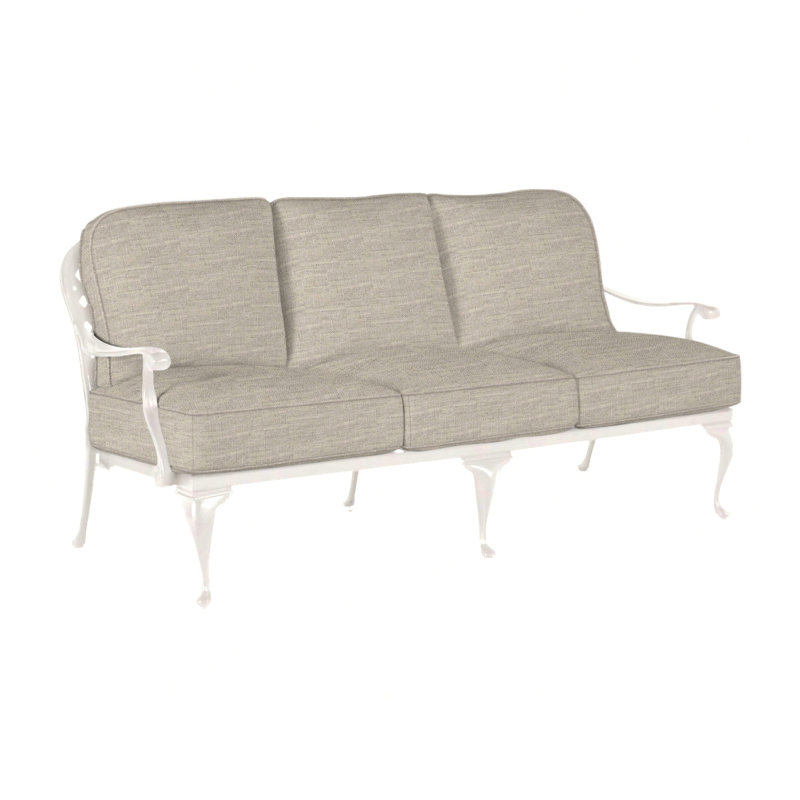 Provance Cast Aluminum Outdoor Sofa, Ancient Earth, Welt, Rollo Cream