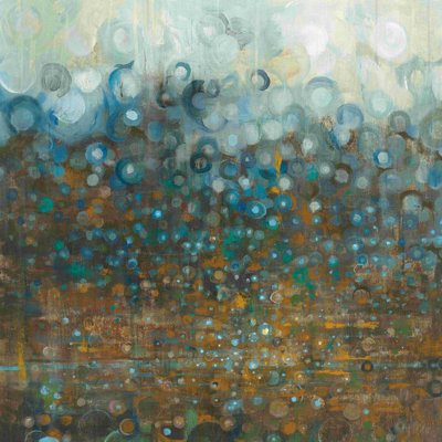 Bleu et bronze à pois brun / bleu