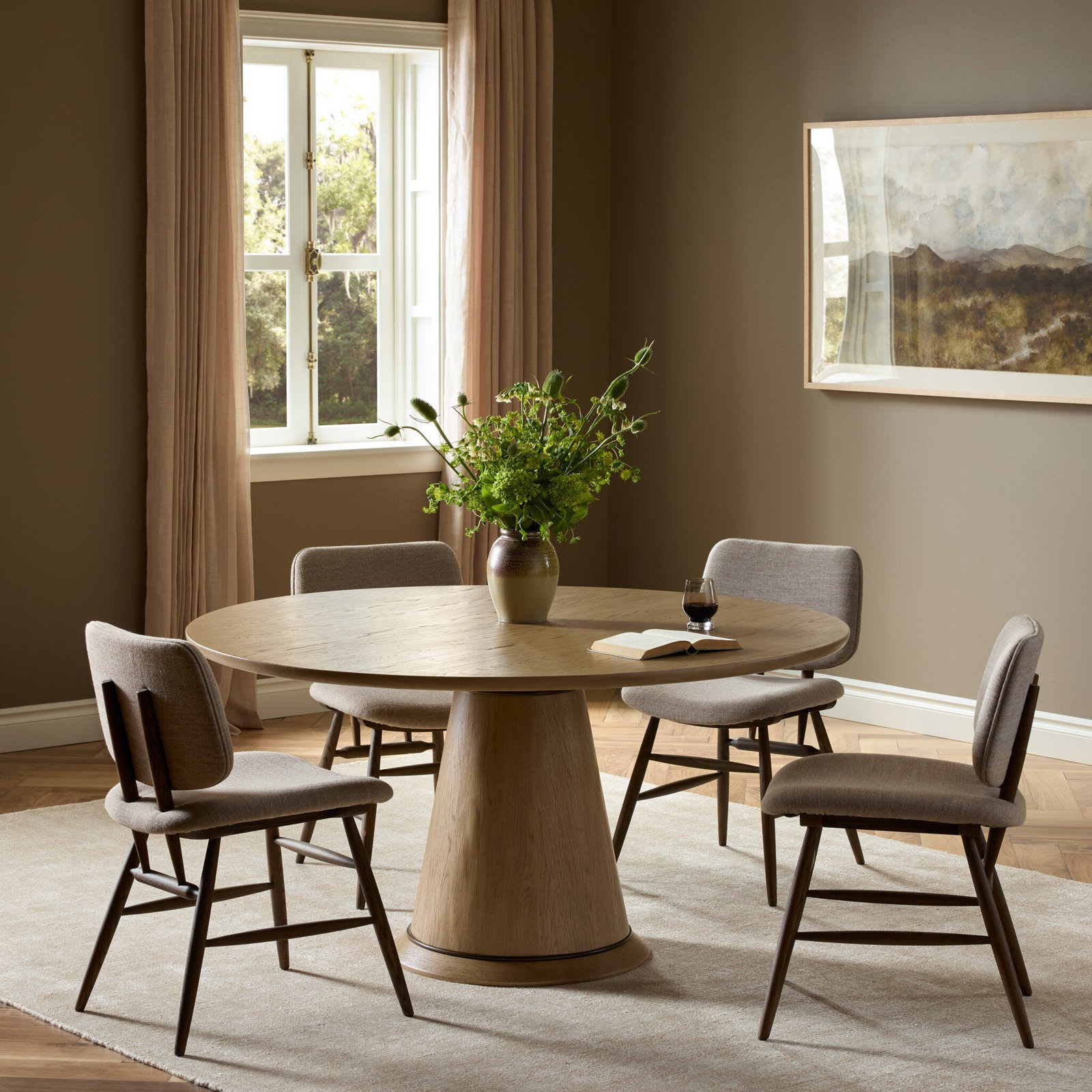Adeline Dining Table, 30"H x 60"L x 60"W