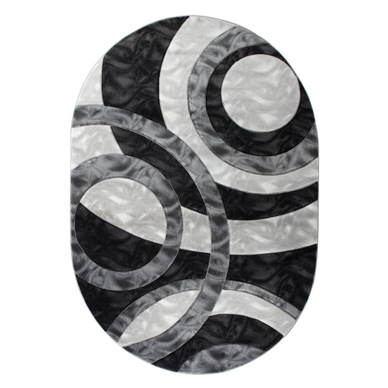 Adonia Abstract Indoor Rug, Oval 5' x 8'