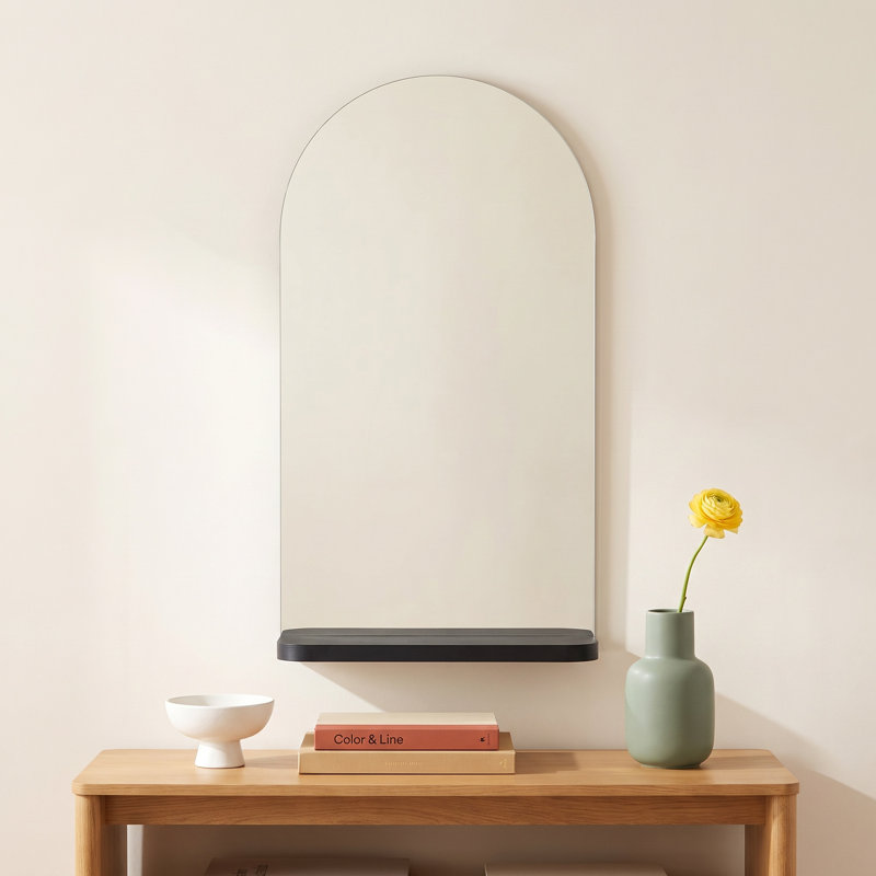 Sicily Flat Wall Mirror with Shelves