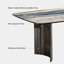 Table de salle à manger rectangulaire Modern