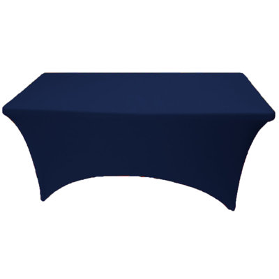 4Ft, 6Ft, 8Ft Spandex Tablecloth Fitted Stretch Rectangular Table Cover For Dining Wedding Party