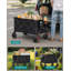 Foldable Trolley, Garden Camping Trolley With Handle, 150 L, Holds Up To 150 Kg, 4 Removable Wheels, Space-Saving, Outdoor, Ink Black-110972273