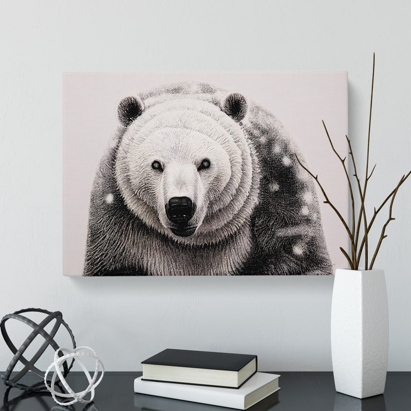 Tantalising Polar Bear - Wrapped Canvas, 40cm H x 60cm W x 3cm D