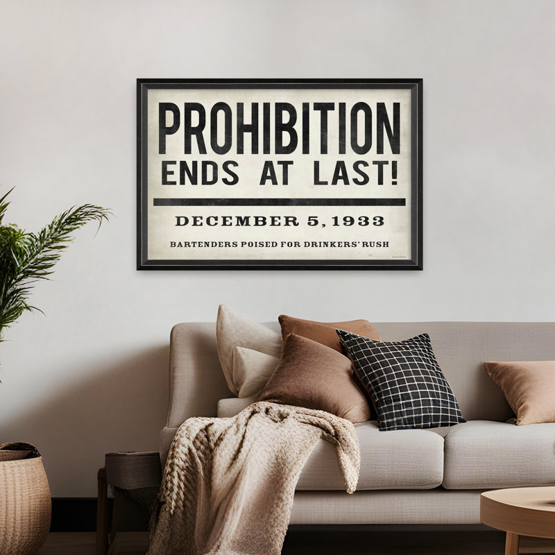 «Prohibition Ends At Last», art rétro rétro, H 32 po x l 48 po